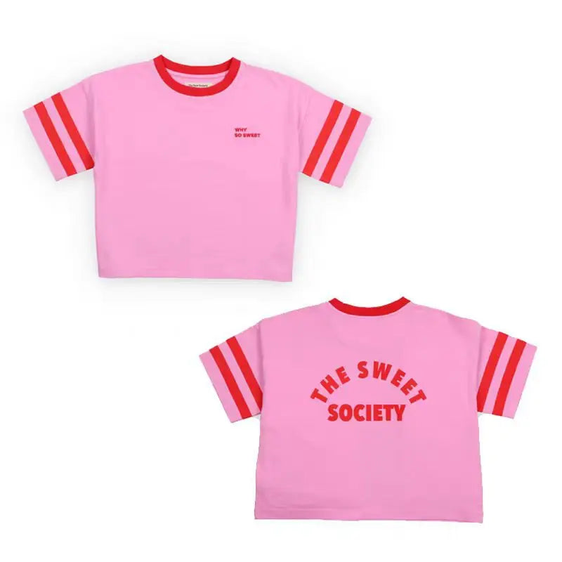 Kids' T-Shirt Shorts 2026 Spring/Summer New Cartoon Fashion Boys' Girls' Sweatshirts Cotton Cute Children's Short-Sleeve T-Shirt