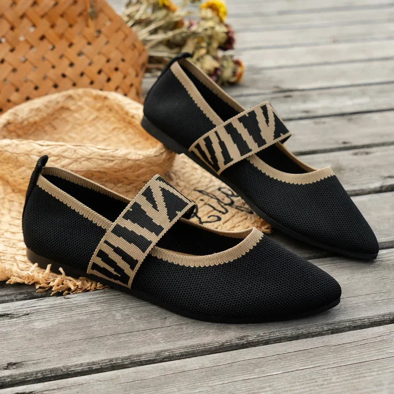 New Women's Ballet Flats Casual Shoes Low Heel Barefoot Elegant Woman Sneakers Socofy Comfortable Pointed Toe Loafers Female