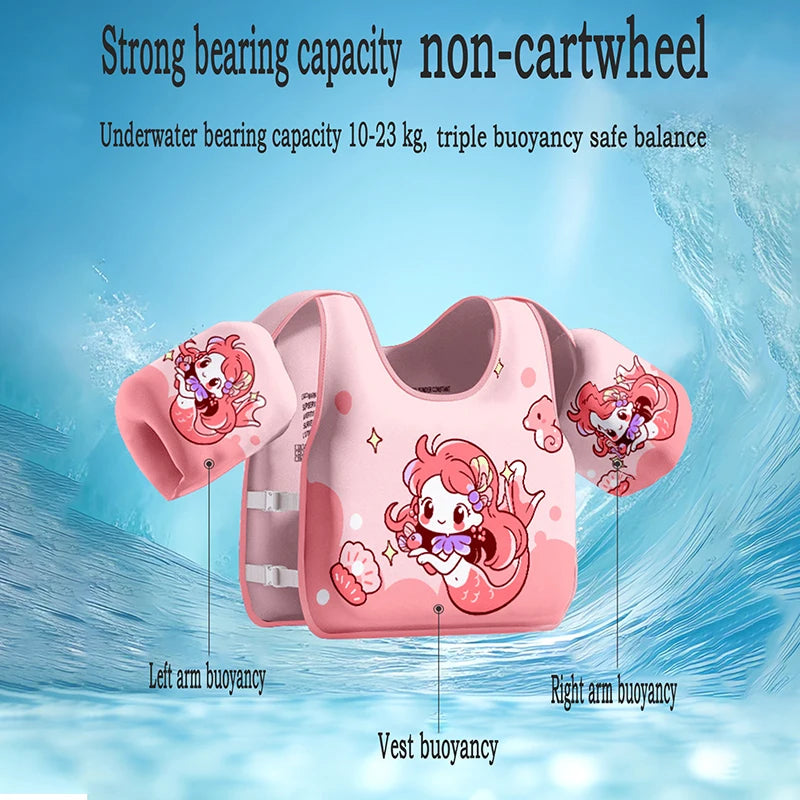 Kids Swim Vest 13-25 Pounds Boys and Girls, Clasp Style Easy On and Off, Swimming Floatation 2, 3, 4, 5, 6, 7, 8 Years Old Be