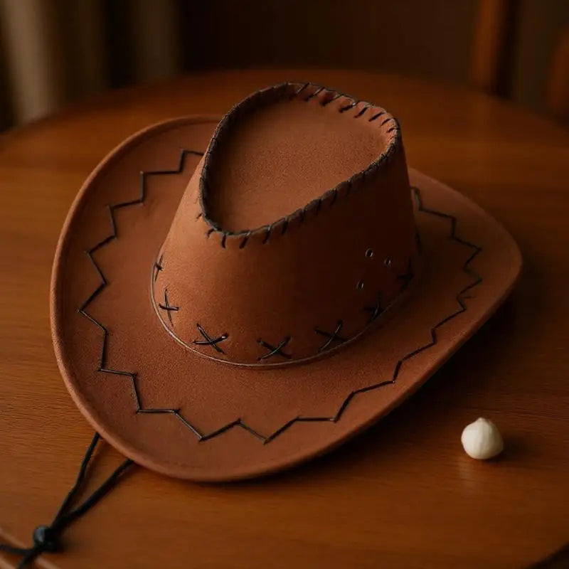 Women Men Cowboy Hat Western Suede Cowgirl Hats Fashion West Fancy Dress Party Headwear Unisex Cap Accessories