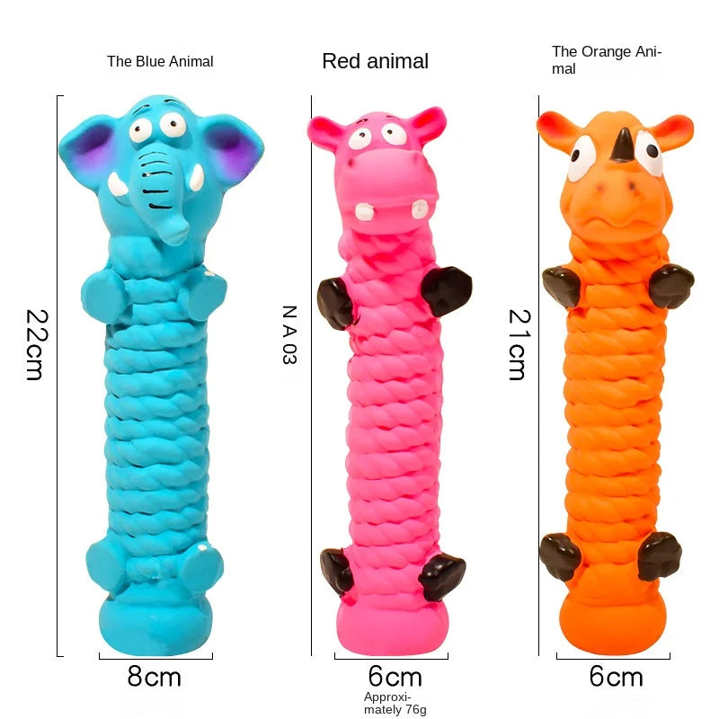 Pet dog toy latex sound cute teeth Wear resistant bite latex suitable for small and medium-sized dogs