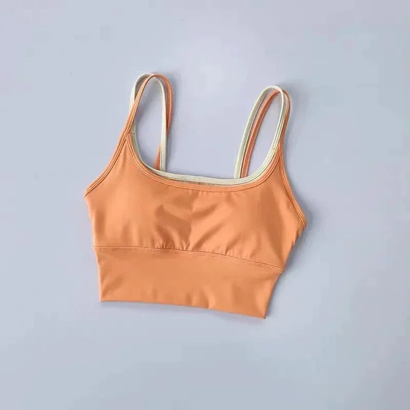 Sports Underwear Bras Top Women's Shockproof Running Gathering Fitness and Breasts Wearing Yoga Quick-drying Suspender Vests