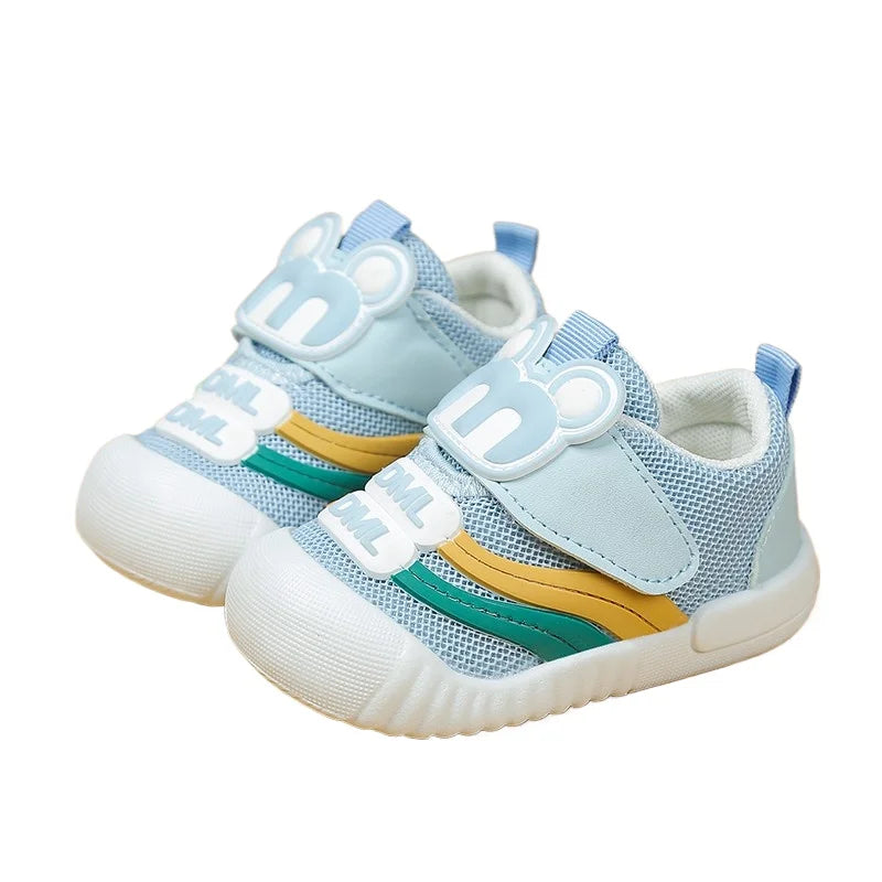 Baby Kids Walking Shoes Toes Capped Soft Sole Kids Toddler Shoes Non-slip 2025 New Fashion Boys Girls Sports Shoes Comfortable