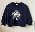 Kids Minimalist Cartoon Print Crew Neck Sweatshirt Soft Cotton Tops For Boys And Girls All Season Wear Baby Infant 9M-6T Clothes