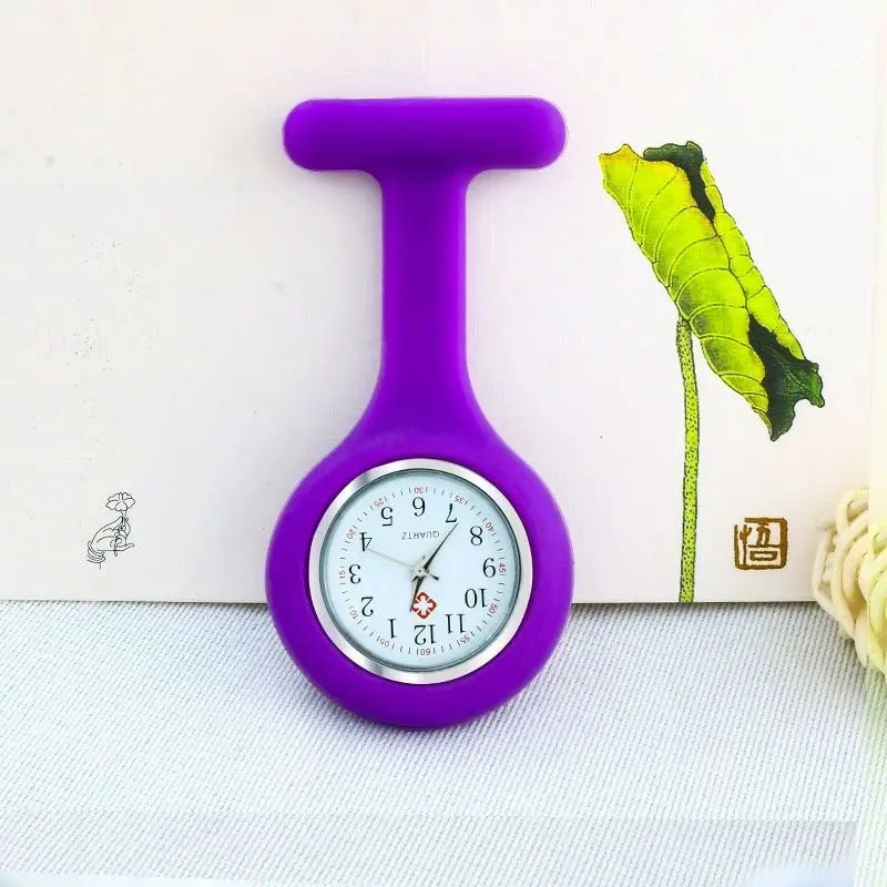 Nurse Watch for Women Men, Silicone Lapel Pin Pocket Fob Doctor Pocket Lapel Clip On Watch for Week Doctor Nurse Birthday Gifts