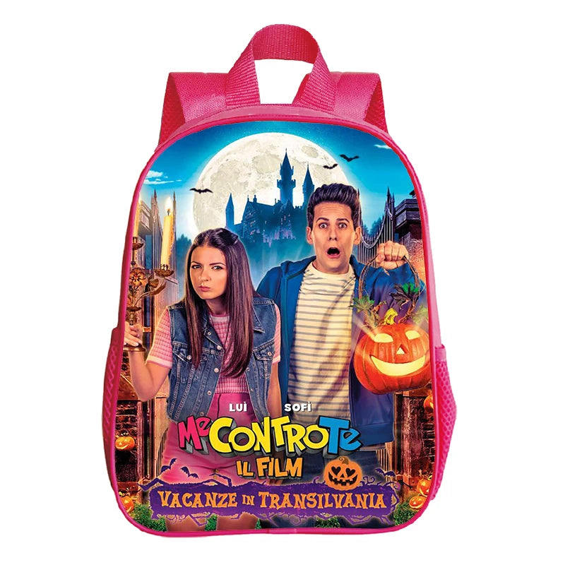 Kids Pink Backpack Me Contro Te Print Kindergarten Bag School Bags for Preschool Girls Cute Bookbag Toddler Softback Book Bags