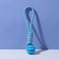 Dog Teething Toys Chew Resistant Cotton Rope Ball Rubber Leaking Toy Interactive Pet Play Toy Tooth Cleaning for Puppy Dogs