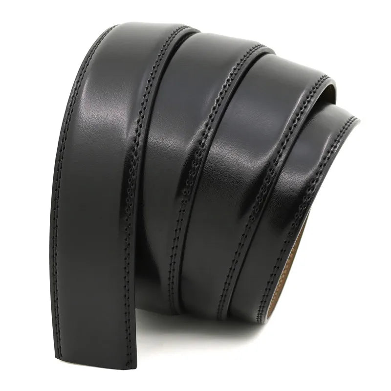 Men's Automatic Buckle Belts No Buckle Belt Brand Belt Men High Quality Male Genuine Strap Jeans Belt 3.5cm Mens Belts Luxury