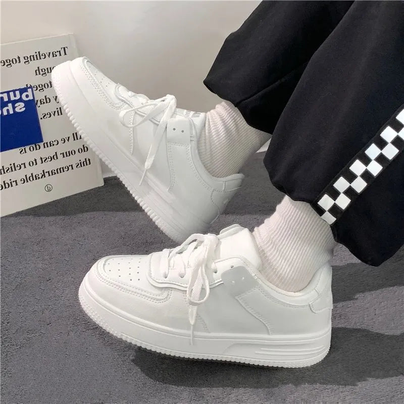 Women's Platform White Sneakers Lightweight and Comfortable Breathable Casual Walking Shoes for Daily Outdoor Wear