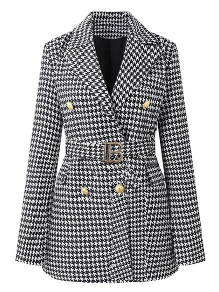New in Spring Autumn Women‘s Fashion Jacket Women Geometric Elegant Dress Coats Lady Women Slim Office Blazer Women Clothing