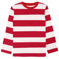 Kids Red and White Striped Shirts Boys Girls Halloween Cosplay Costumes Toddler Christmas Long Sleeve Casual Cotton T Shirts