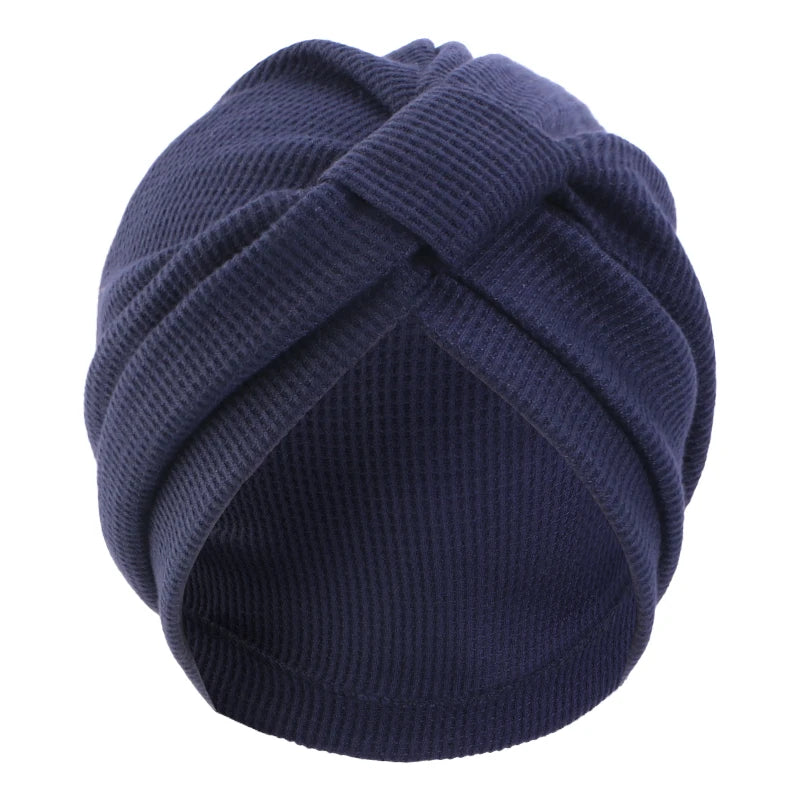 Women's headscarf hat breathable cotton thick waffle square headscarf hat Indian hat ethnic headscarf