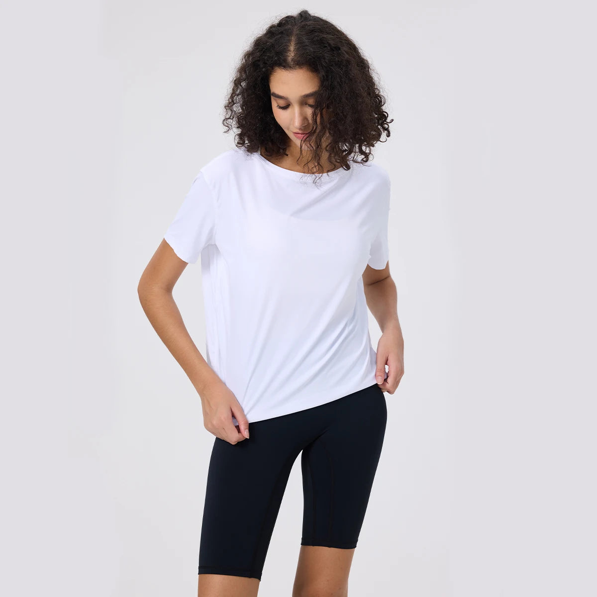 Woman Summer Sportswear Yoga T-shirt Suit for Fitness Sports Top Activewear Quick Drying Running Sleeve Tee Gym Pilates Clothes