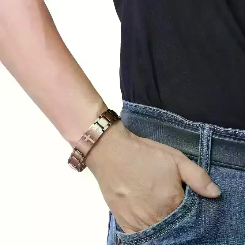 Magnetic Bracelets For Men Pure Copper Magnetic Bracelet Jewelry Jewelry Accessories For Running Sports Gym Fathers Outdoor