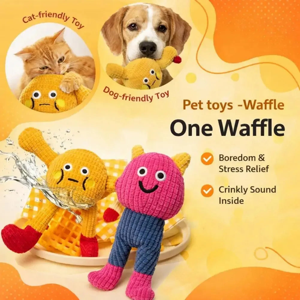 Pet Toys for Cats And Dogs Durable Waffle Cookie Chew Toys Amusing Entertaining Chew Toys for Kittens And Puppies