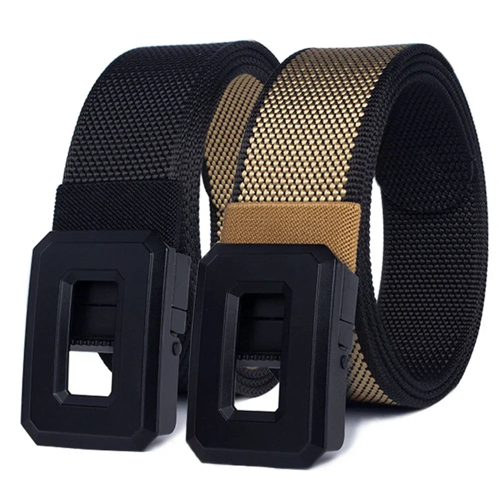 Men Belts Automatic Buckle Tactical Belt Women Fashion Canvas Belts Male Outdoor Fashion Designs Military Belts for Women