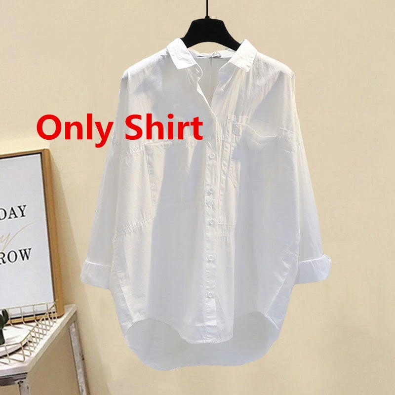 Spring Summer Casual Women Clothing 2024 Lady Loose Shirt Vest Tops Cross Letter Waist Black Straight Trousers 3 Pcs Set Outfits
