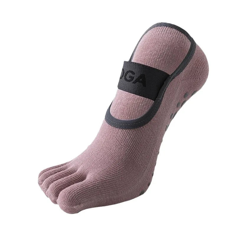 Women's Five Finger Yoga Socks Professional Anti-Slip Sweat-Wicking Floor Socks Indoor Dance Practice Socks Pilates Sock
