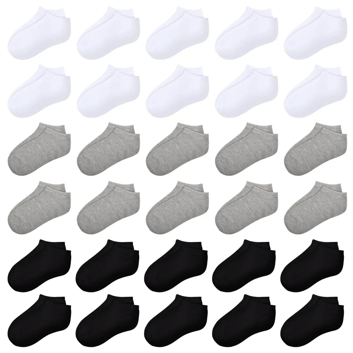 Toddler Socks 30 Pairs Kids Low Cut Socks for Boys Girls 1-14 Years Old Baby Children No Show Ankle Socks Set
