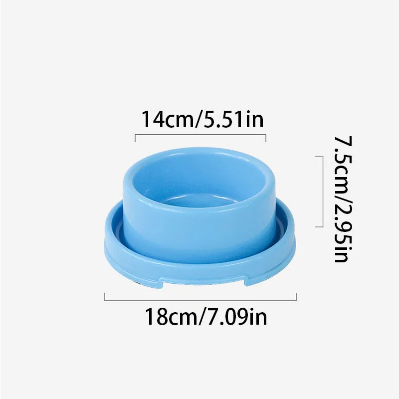 Round Pet Single Bowl for Dogs Cats Food Water Feeding Non-Slip Fixed Stable Feeder Dish Durable Pet Feeding Supplies
