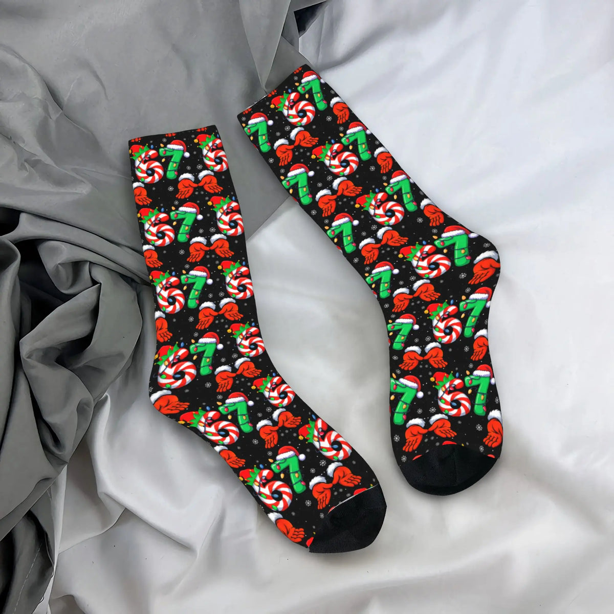 Adults Men Socks Meme 67 Six Seven 6 7 Italian Brainrot  Stockings Winter Novelty Warm Soft Socks Sports Anti Bacterial Socks