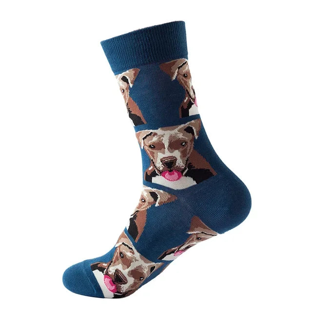 NEW Crew Fashion Funny Women Socks Border Collie Schnauzer Lab Scottie Beagle Boxer Pug Bulldog Sheltie Golden Doodle Retriever