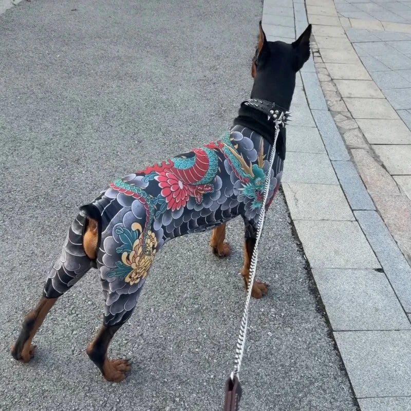 Pet Tattoo Clothing, Anti Hair Loss, Breathable Quadruped Clothing, Personalized Pet Clothing, Fun Pet Clothing