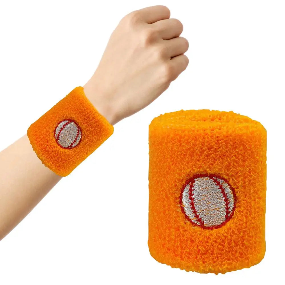 Wristbands For Kids Sports Absorbent Wrist Sweat Bands For Sports Children Wrist Bands Sweat-proof For Basketball Baseball