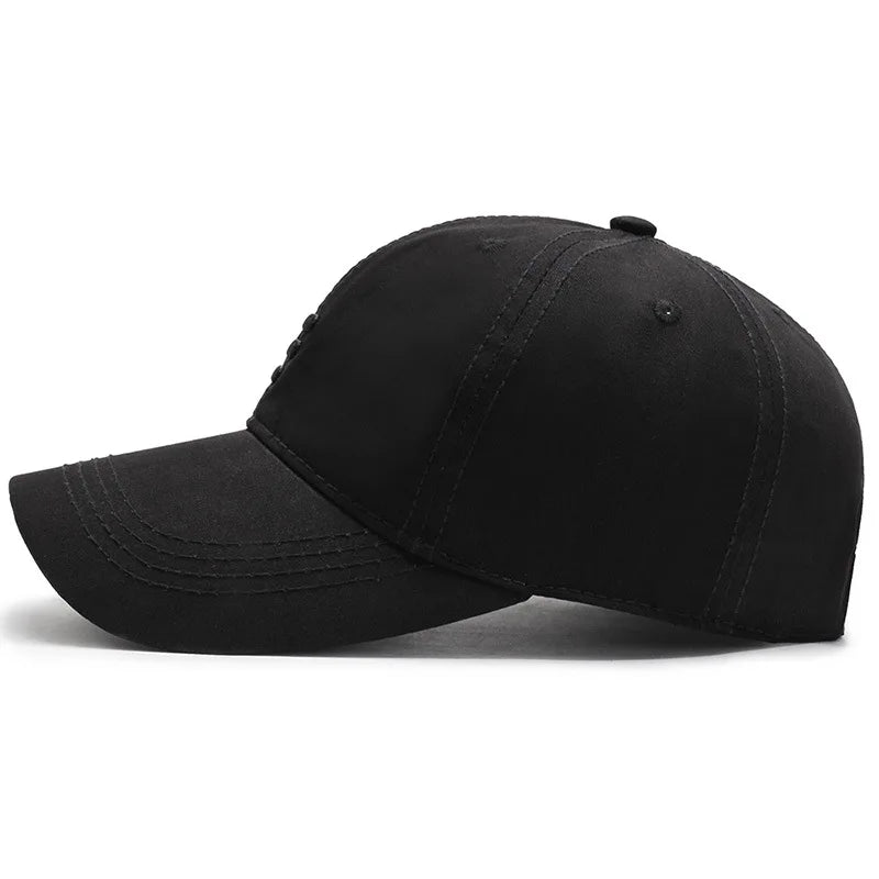 Hat Men's Baseball Cap European and American Fashion Spring and Autumn Sun Hat Simple Black Summer Casual Cap Men's Sports  Hat