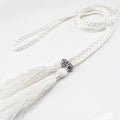 Thin Women Waistband Tassle Bow Dress Tassles Belts Braided Belts Waist Chain Waist Rope