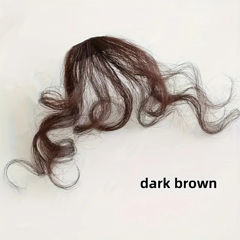 Women's bangs wig pieces are made of synthetic fiber, simple and natural, suitable for all ladies to wear as wig accessories.
