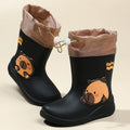 One Pairs of toddler Mid-Calf Rain Boots For Boy and Girl Comfortable Soft Sole Capybara Rubber Water Shoes Elastic Band