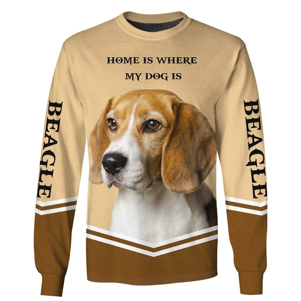 Home Is Where My Dog Is Beagle hoodies 3D Printed Zipper Hoodies/Sweatshirts women for men Halloween cosplay costumes