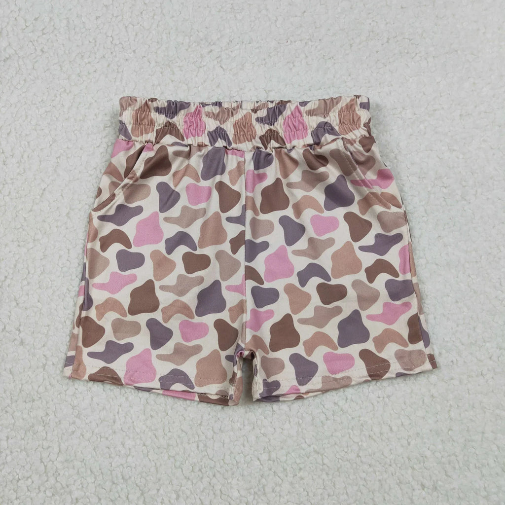 Wholesale Kids Girls Wear Children Clothes Baby Girl Sports Khaki Camo Shorts Bottoms Toddler Infant Athletic Clothing