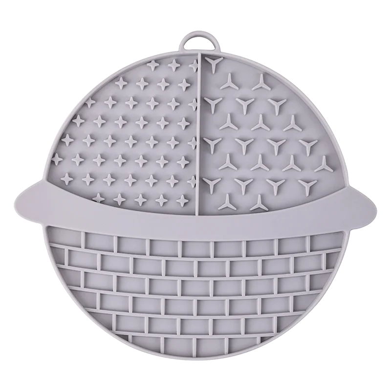 Pet silicone licking mat cat and dog food bowl licking slow feeder pet tableware silicone slow feeder dog bowl cat treat mat