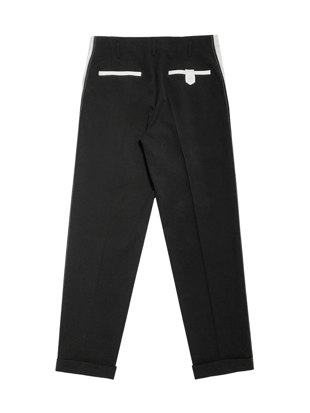 2026 SS Men's Color Block Spliced Suit Pants, Slight Stretch, Loose Straight Business Daily Pants Belt Not Included