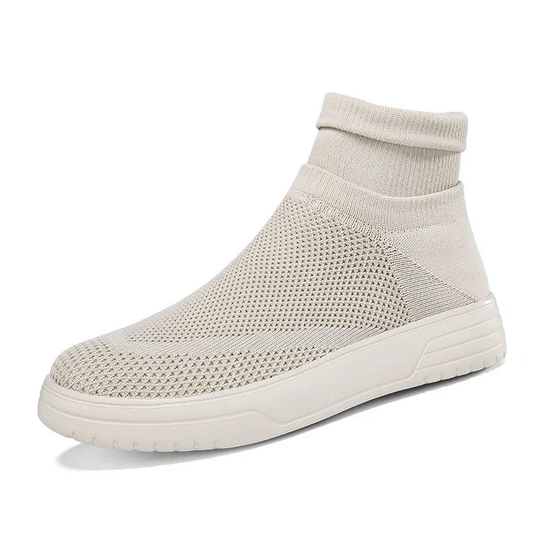 Sock Shoes for Men Spring 2026 New Couple Socks Breathable Mesh High Top Casual Shoes for Men One Foot Thick Soled Sneakers Men