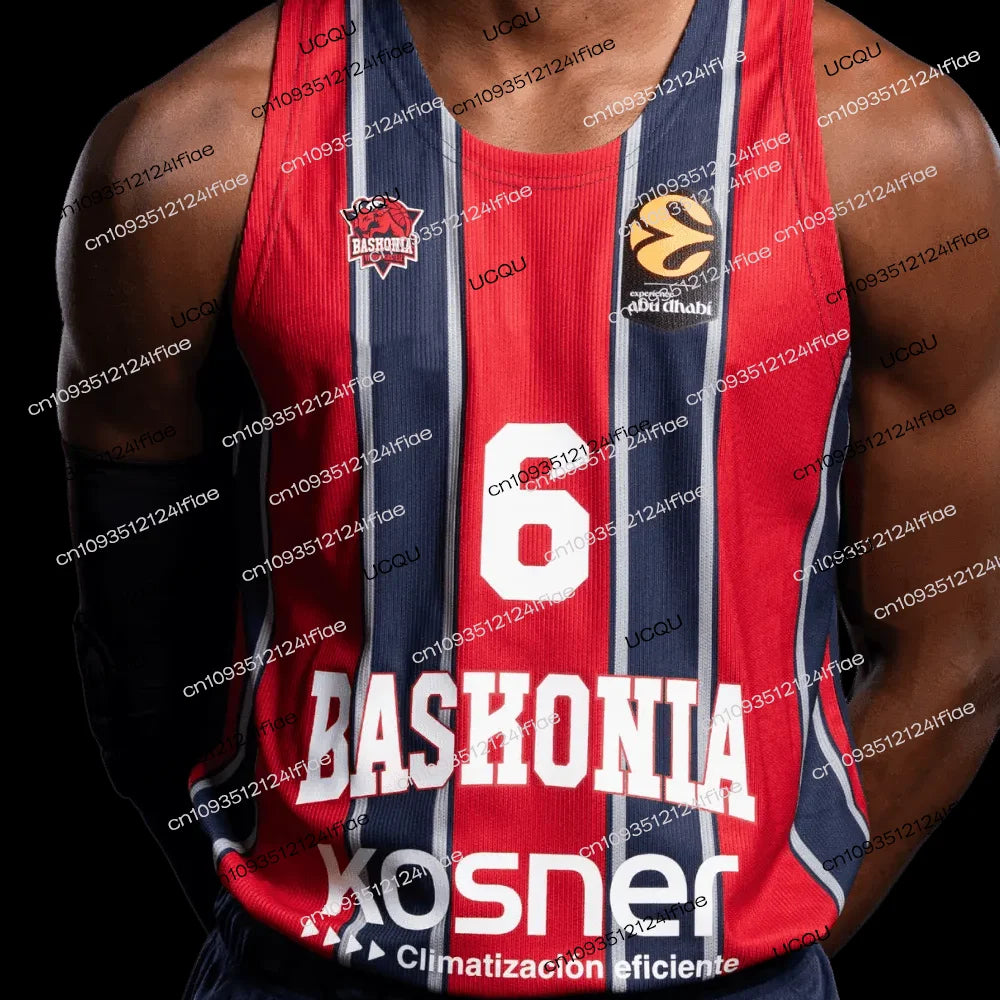 2026 Spain Baskonia Men's Basketball Jersey Adult Basketball Sportswear Special Fan Basketball Jersey Kit Kids Basketball Vest