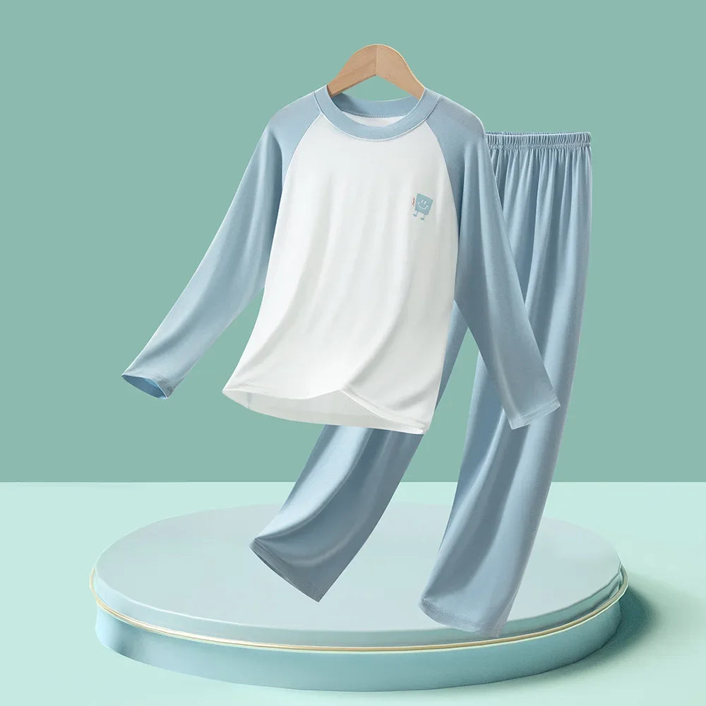 Modal Children's Pajamas Boys' Home Clothes Set Baby Air Conditioning Clothes Student Autumn Clothes Pants Girls' Underwear
