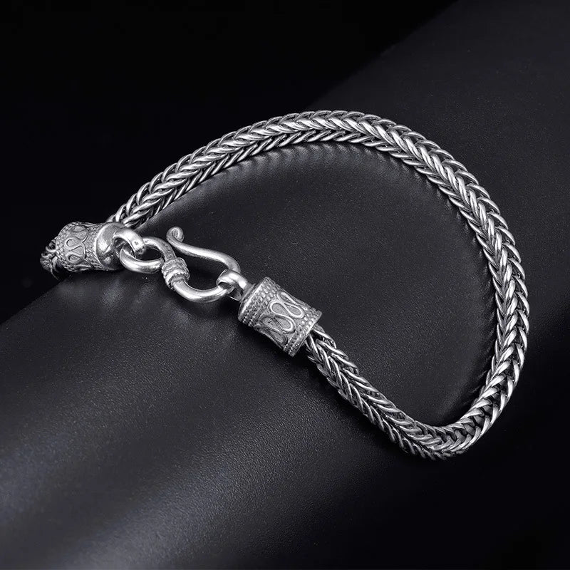 925 Silver Bracelet Retro Men Classics for Man Woman Fine Jewelry Wedding Noble Chain Party Christmas Gifts Party