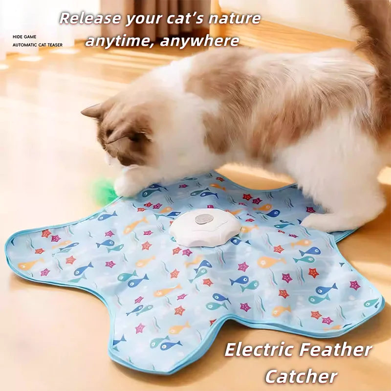 Electric Cat Turntable Pet Toy Self-Stimulating and Relieving Boredom Automatic Intelligent Cat Funny Stick Sports Consumption