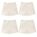 Kids Girls Panties 4 Pcs Soft Cotton Breathable Safety Pants Solid Color Underpants Four Seasons Fashion Leggings For 2-13 Years