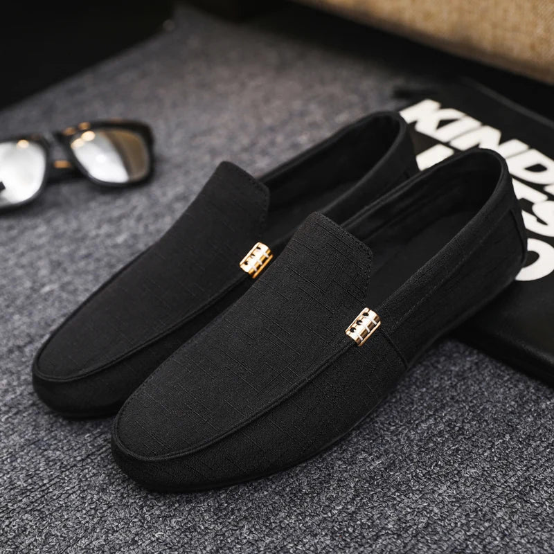 Men's Simple Solid-Color Loafers, Comfortable, Soft, Versatile, and Easy to Slip on