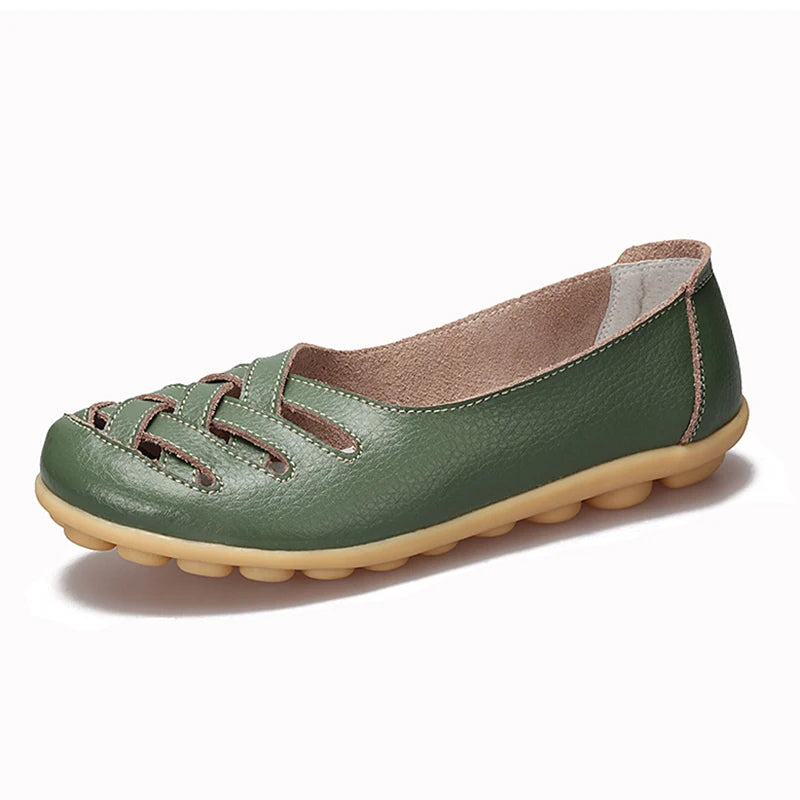 Loafers For Women 2021 Hollow Out New Moccasins Women'S Ballet Flats Pu Leather Female Shoes Woman Loafers Tenis Feminino