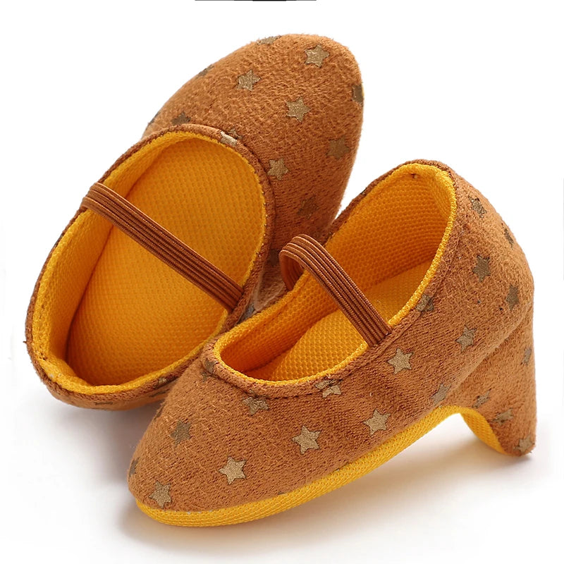 10CM/10.5CM Fashion Infant Newborn Baby Girl High Heels Shoes Princess Bow First Birthday Party Shoes Photo Props Shoes