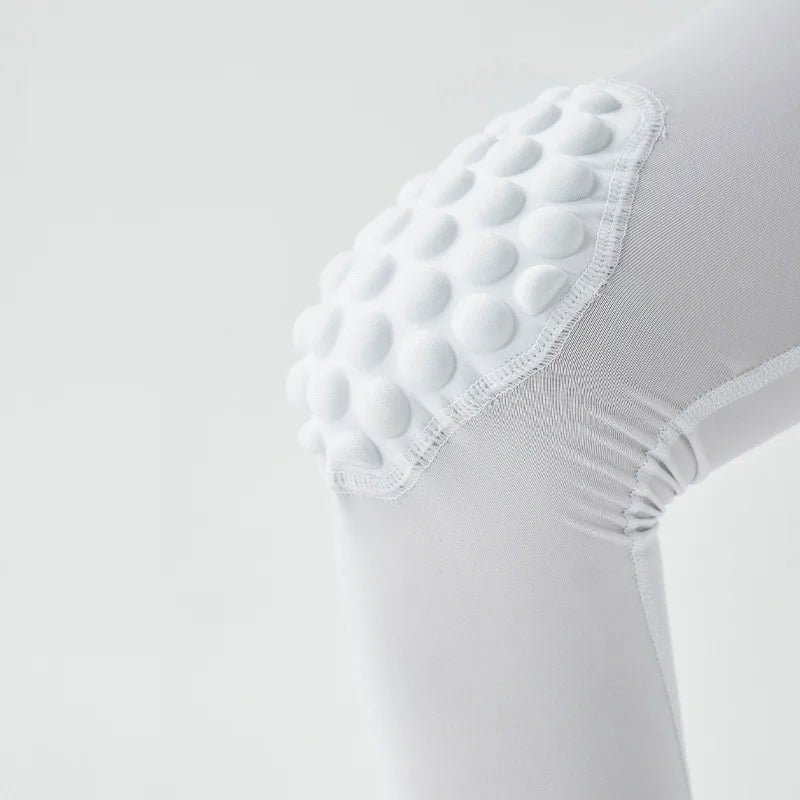 Children Sports Anti-collision Pants Compression Knee Protector 3/4 Length Leggings Football Basketball Kids Training Sportswear