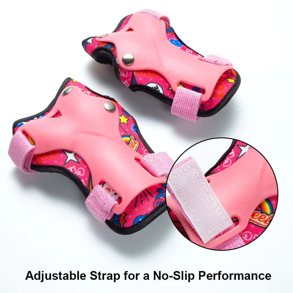 Kids Safety Protective Gear Set Knee Elbow Pads Wrist Guards 3-12 Years for Skateboard Cycling Roller Skates Scooter BMX Sports