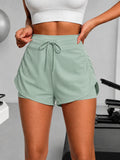 Women's Casual Yoga Sports Shorts, Spring and Summer Drawstring Side Ruched Tight-Fitting Breathable Fitness Running Skirt Shorts for Women, Women's Sportswear