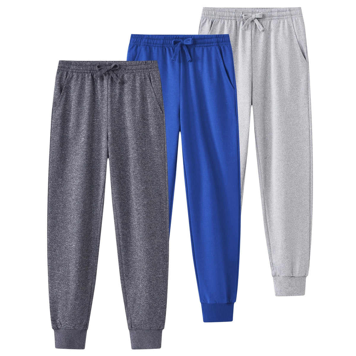Boy's & Girls Pajamas Pants Set Kids' Athletic Jogger Pants with Drawstring and Side Pockets for Age 6-16Y