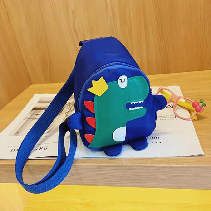 Fashion Cartoon Dinosaur Crossbody Bags Boys Girls Cute Kids Chest Bags Shoulder Messenger Travel Backpack For Children